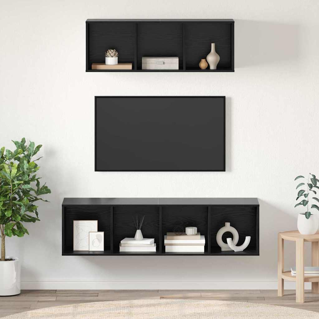 Ensemble de meubles TV 2 pcs Chêne noir Bois d'ingénierie - XIOS