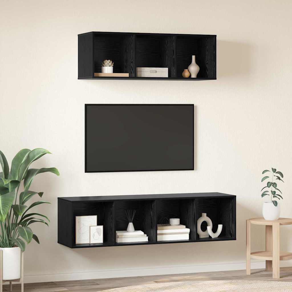 Ensemble de meubles TV 2 pcs Chêne noir Bois d'ingénierie - XIOS