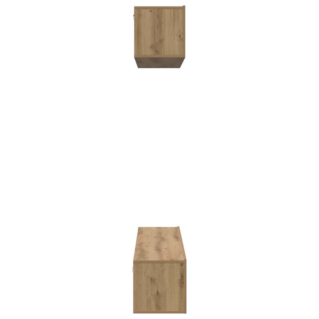 Ensemble meuble TV 4 pcs Chêne artisanal Bois d'ingénierie - XIOS