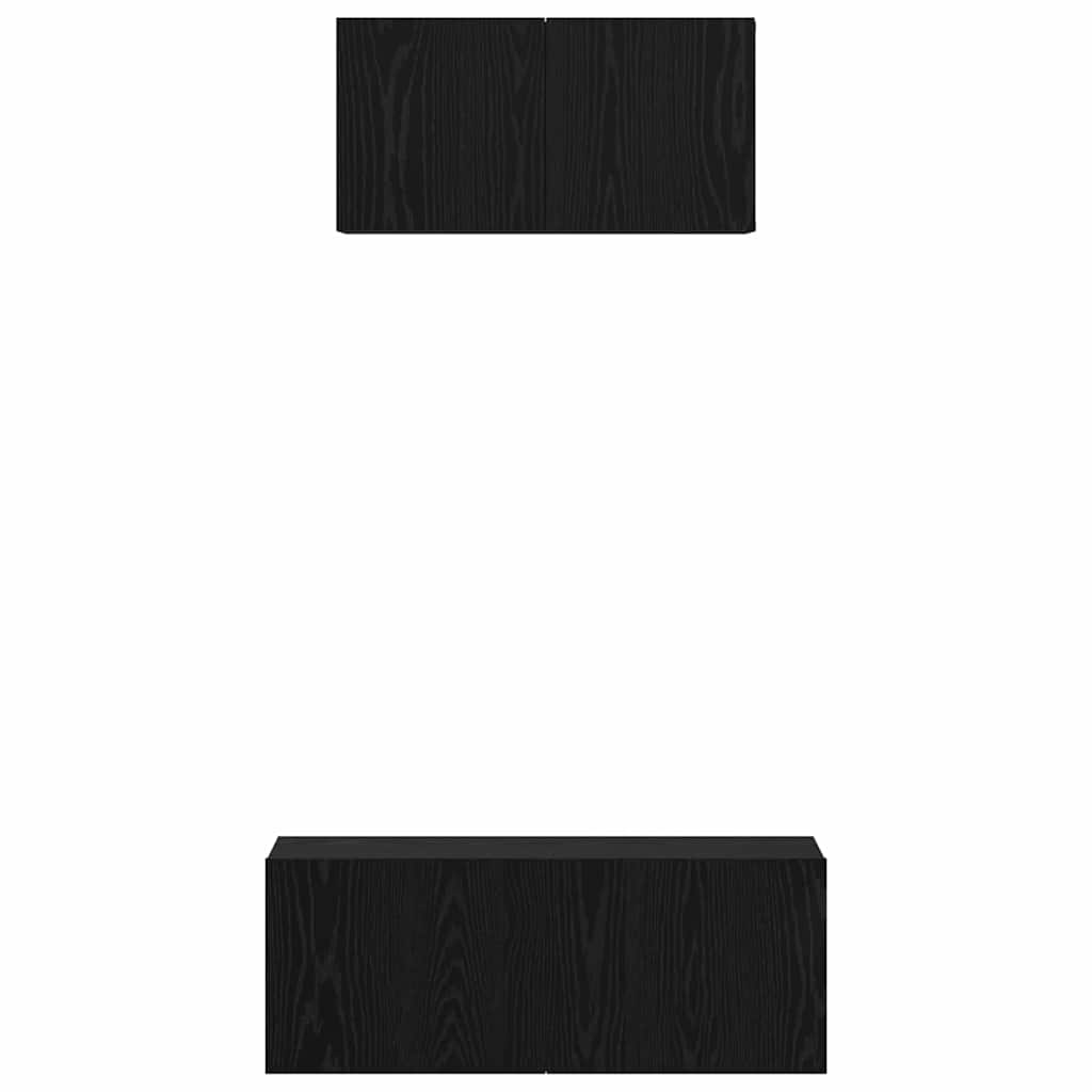 Ensemble meuble TV 2 pcs Chêne noir Bois d'ingénierie - XIOS