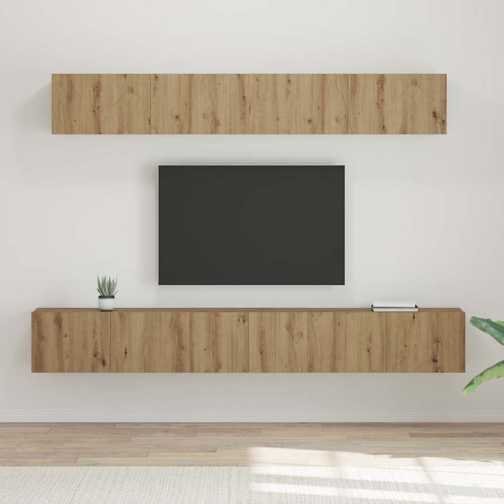 Ensemble meuble TV 5 pcs Chêne artisanal Bois d'ingénierie - XIOS