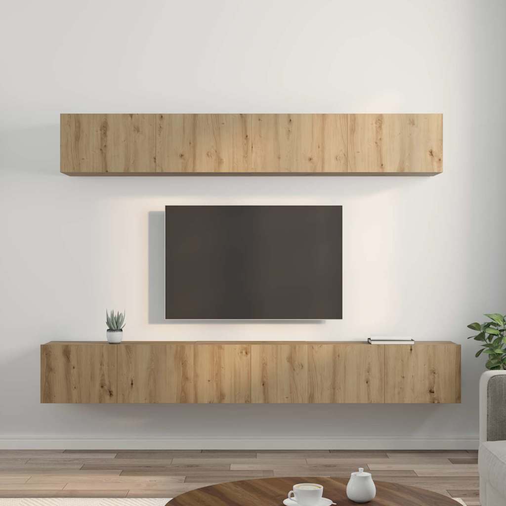 Ensemble meuble TV 5 pcs Chêne artisanal Bois d'ingénierie - XIOS