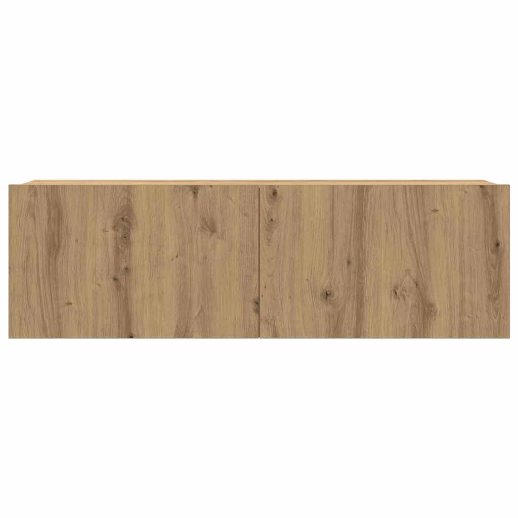Unites TV Montage mural 4 pcs Chêne artisanal Bois d'ingénierie - XIOS