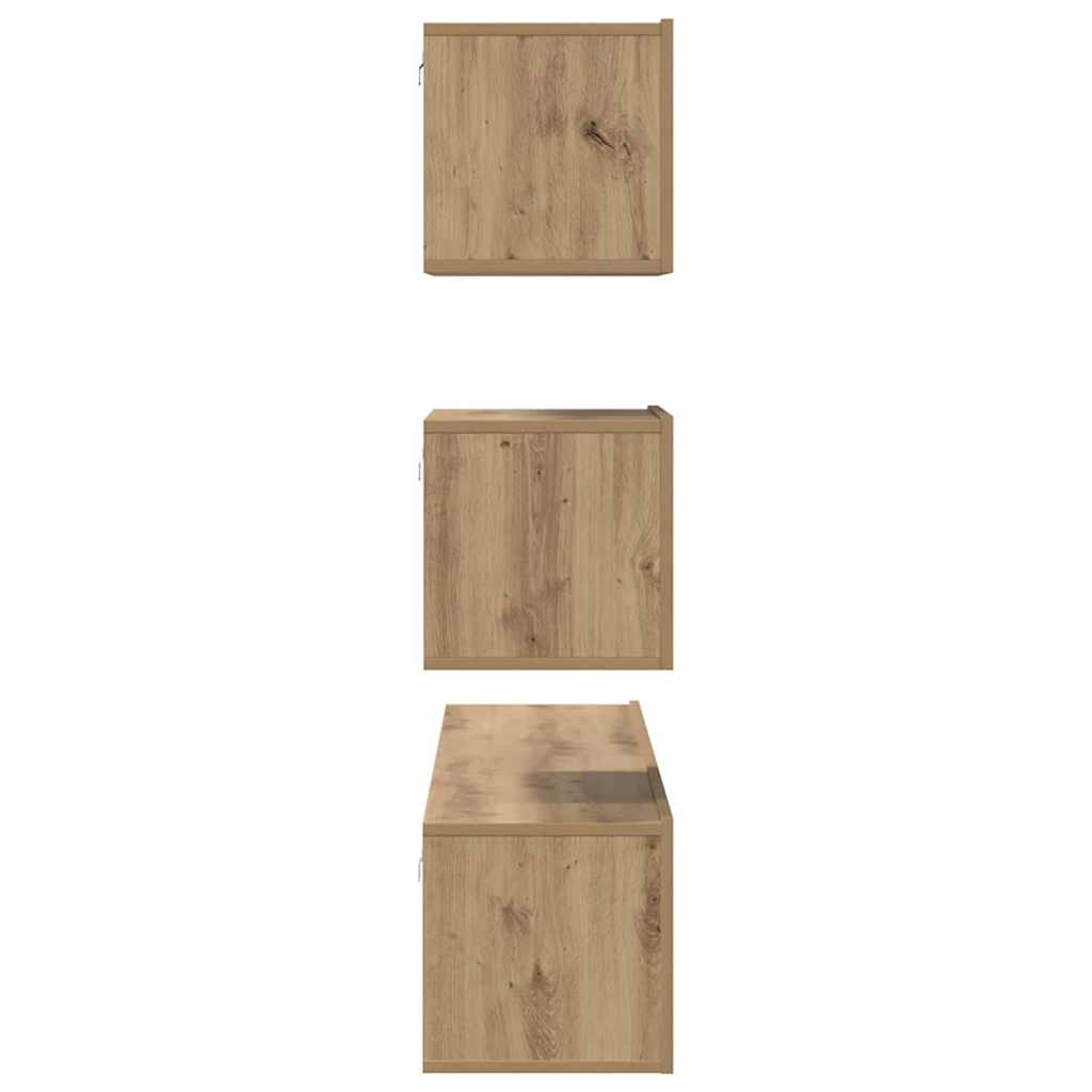 Ensemble meuble TV 4 pcs chêne artisanal Bois d'ingénierie - XIOS