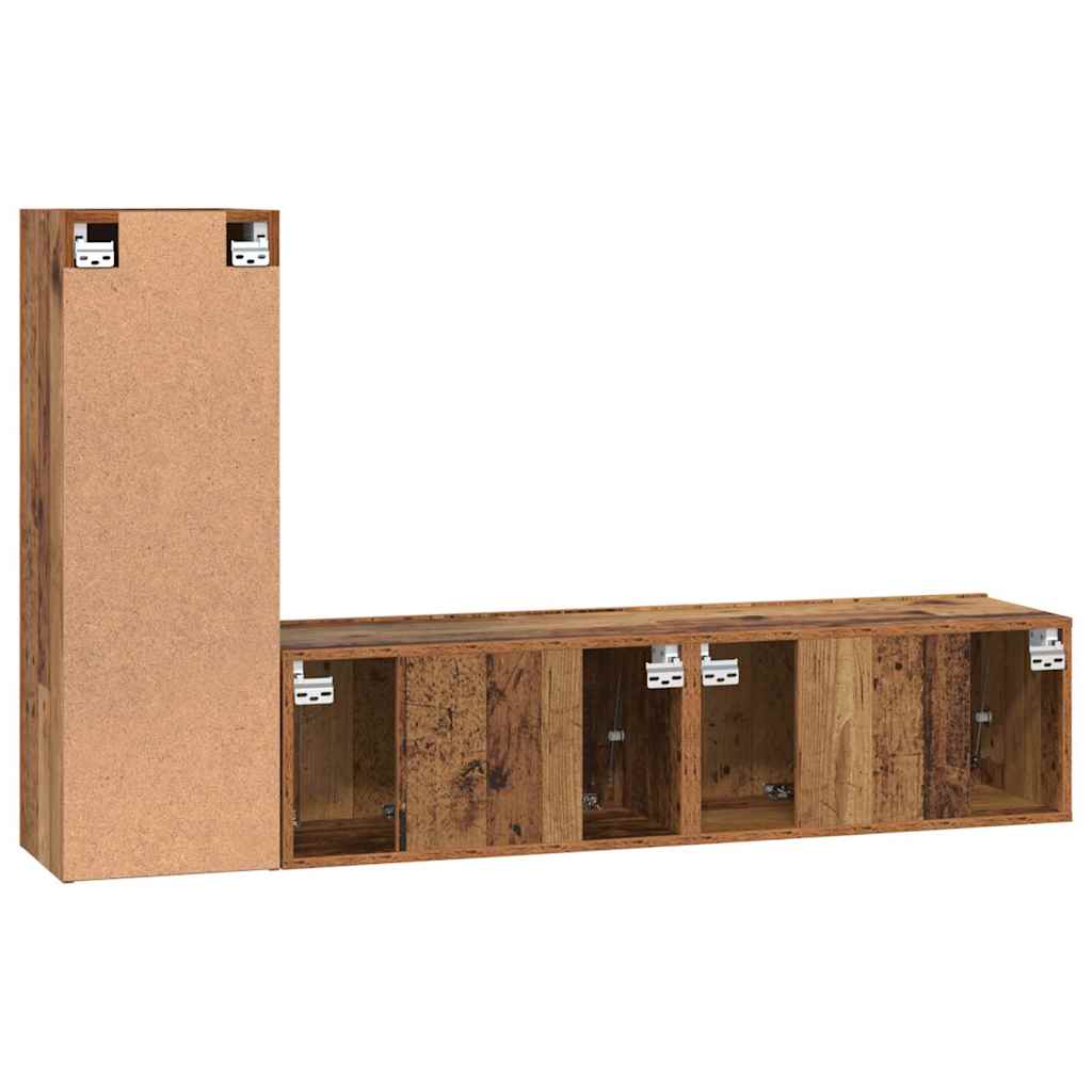 Ensemble meuble TV 3 pcs Bois ancien 60 x 30 x 30 cm - XIOS