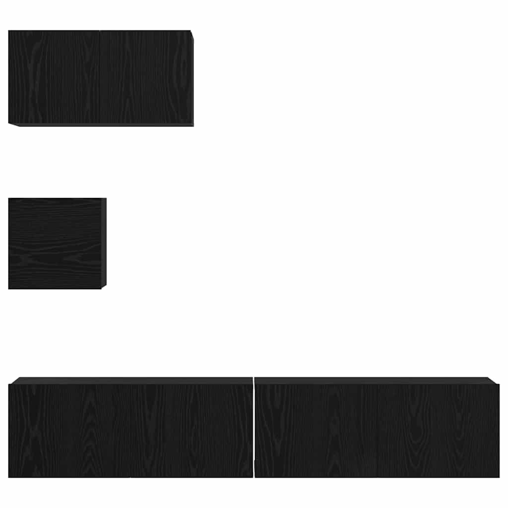 Ensemble meuble TV 4 pcs Chêne noir Bois d'ingénierie - XIOS