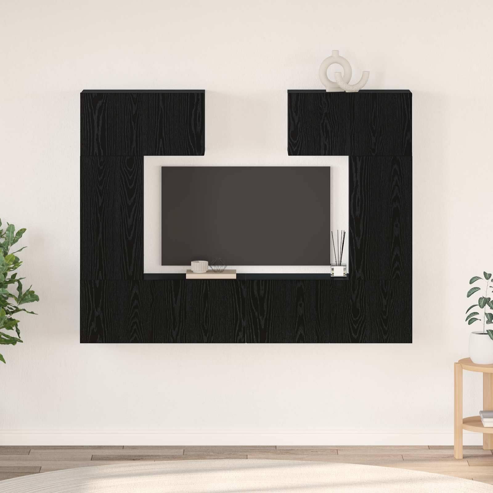 Ensemble meuble TV 6 pcs Chêne noir Bois d'ingénierie - XIOS