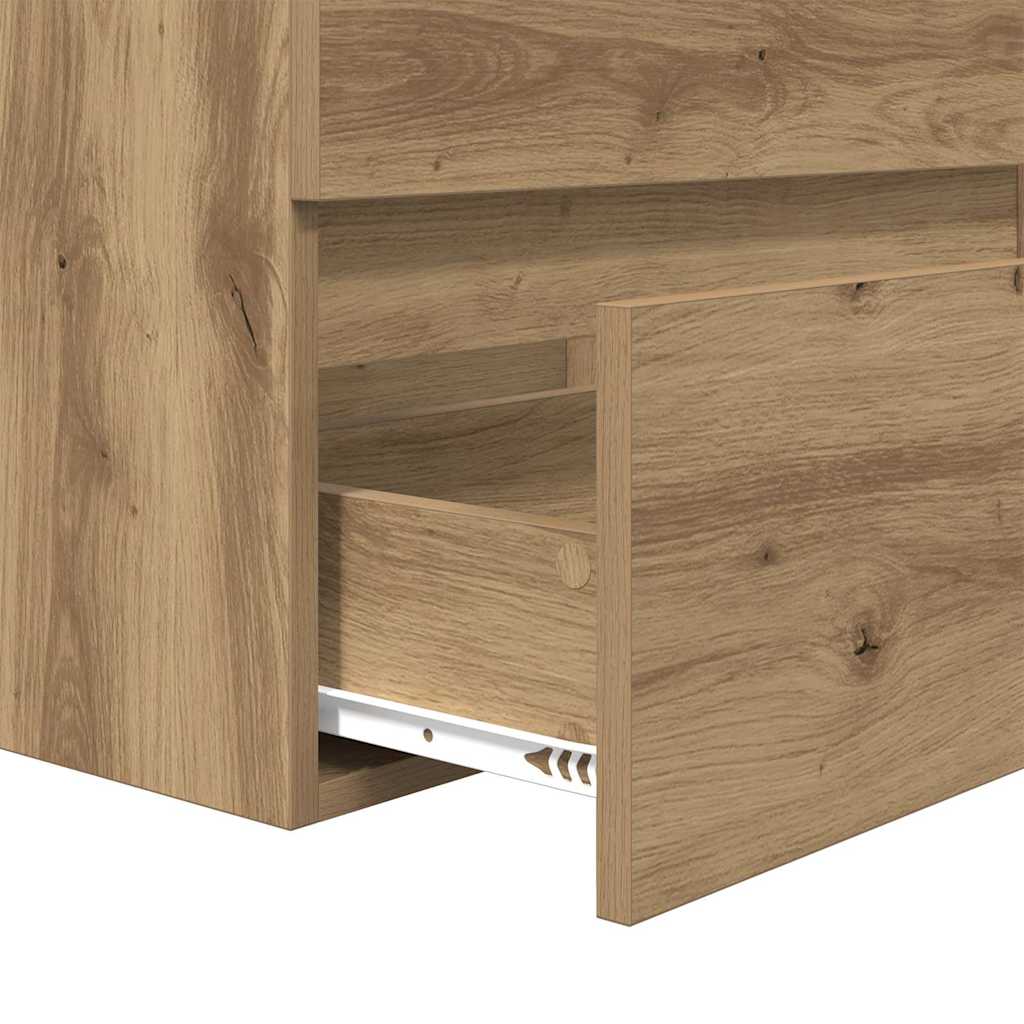 Ensemble de mobilier de salle de bain 3 pc Chêne artisanal