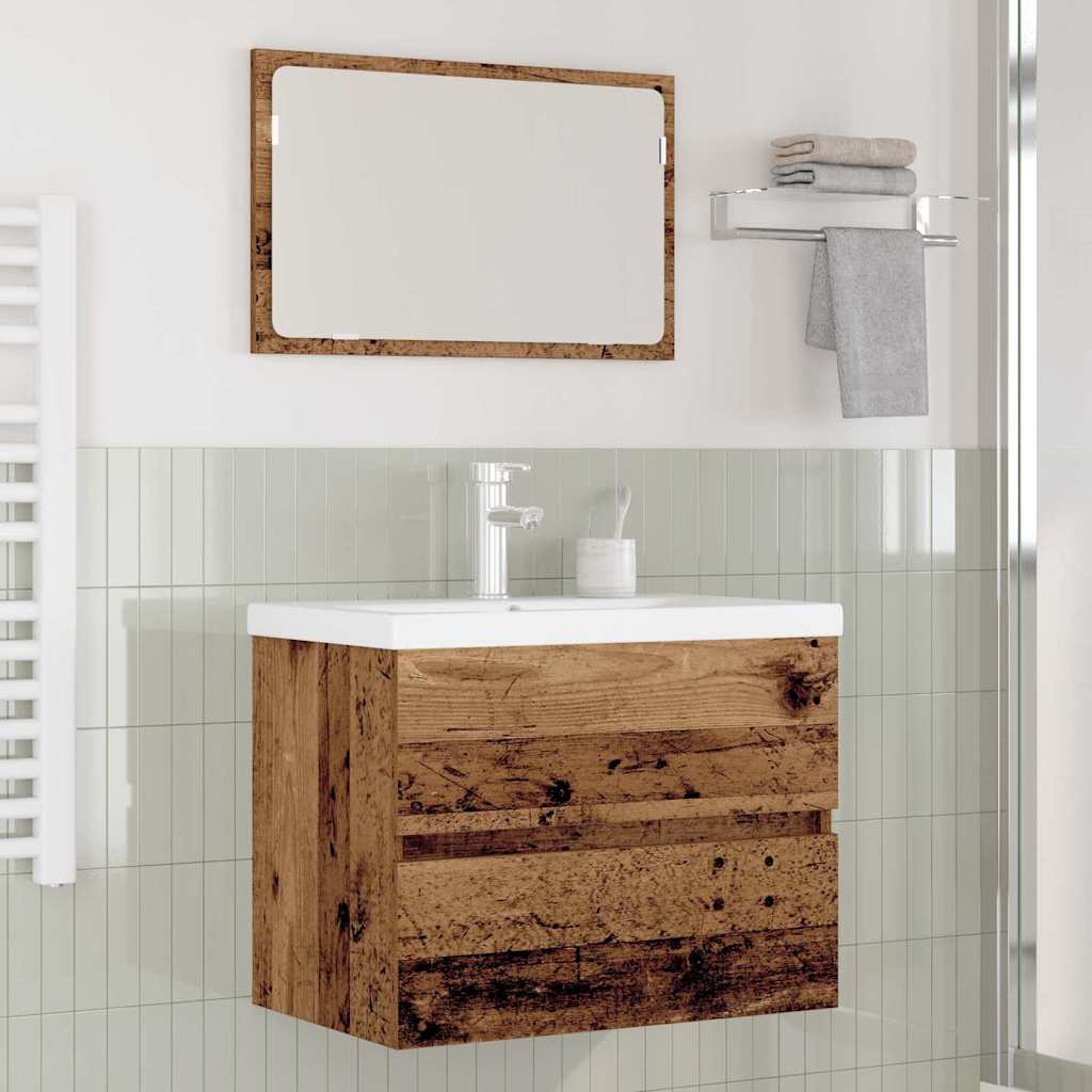 Ensemble de mobilier de salle de bain 3 pièces Bois Ancien