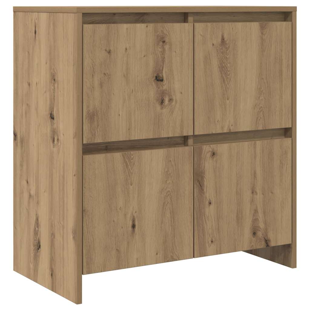 Buffets 2 pcs chêne artisanal 70 x 41 x 75 cm Bois d'ingénierie - XIOS