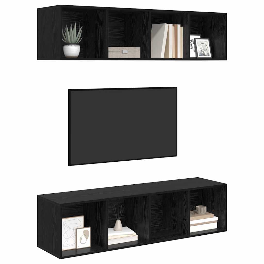 Ensemble meuble TV 2 pcs Chêne noir 37 x 37 x 142.5 cm - XIOS