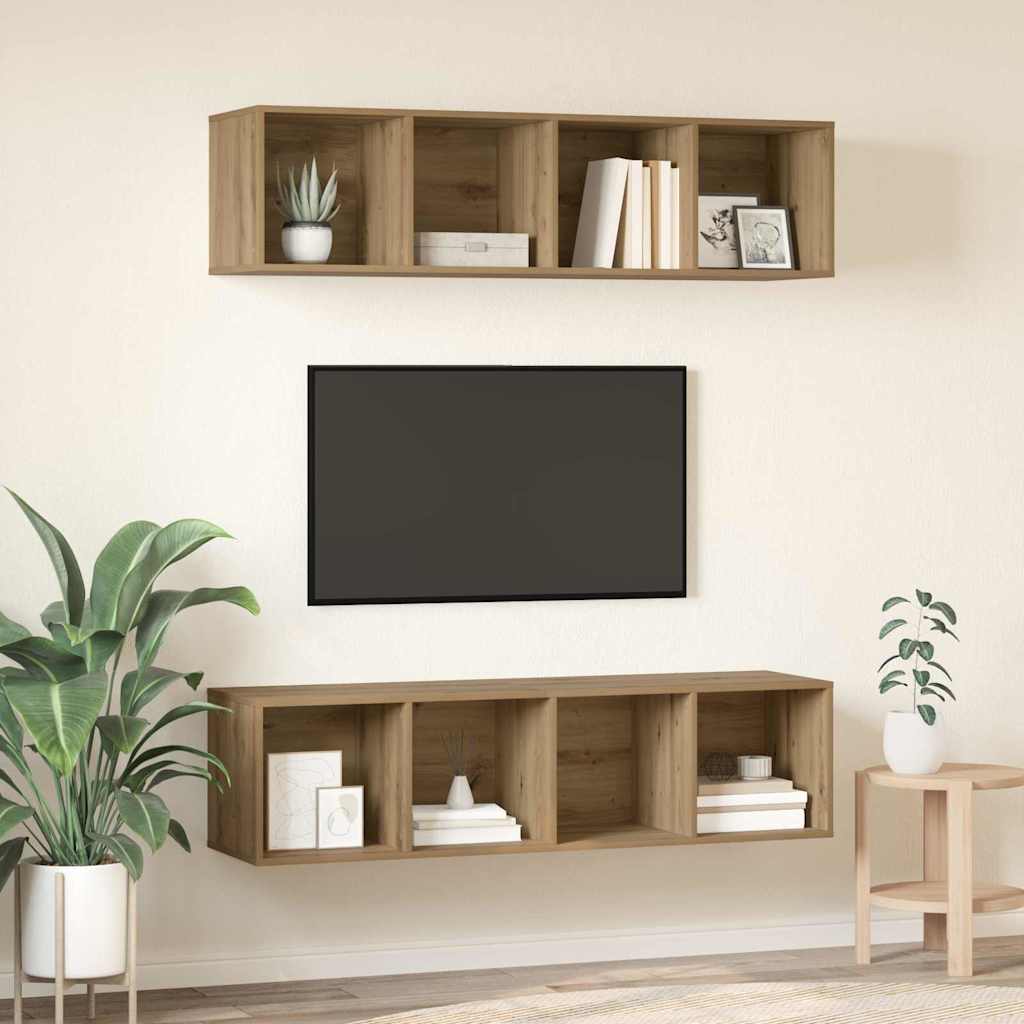 Ensemble meuble TV 2 pcs chêne artisanal 37 x 37 x 142.5 cm - XIOS