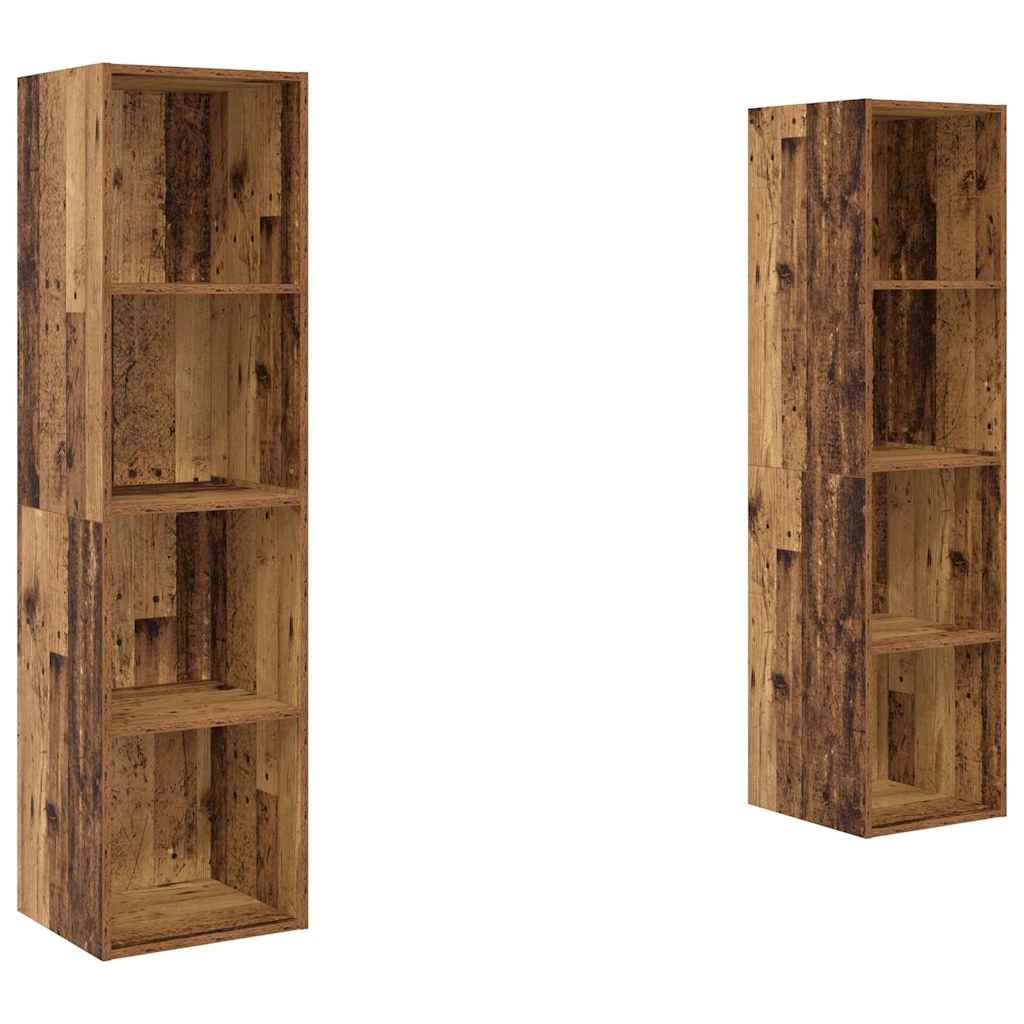 Meuble TV 2 pcs Marron 37 x 37 x 142.5 cm Bois d'ingénierie - XIOS
