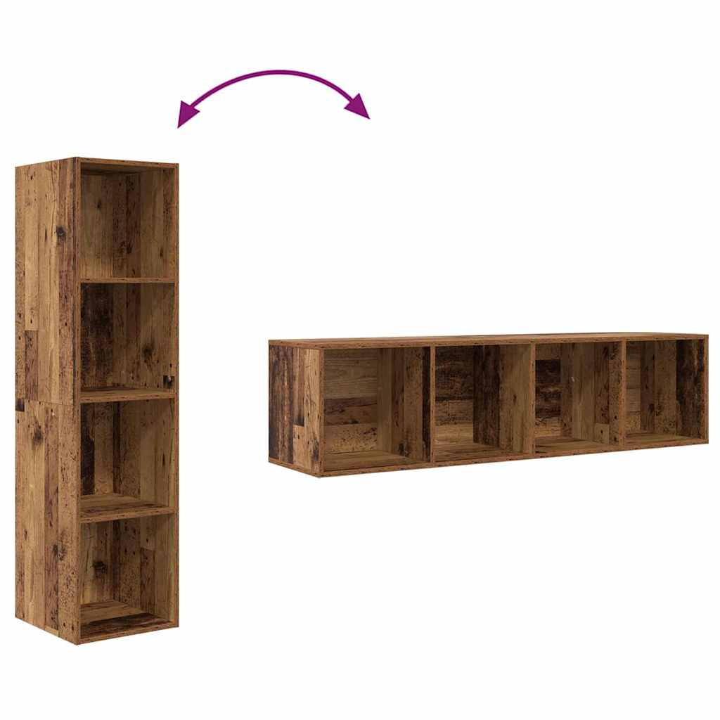 Meuble TV 2 pcs Marron 37 x 37 x 142.5 cm Bois d'ingénierie - XIOS