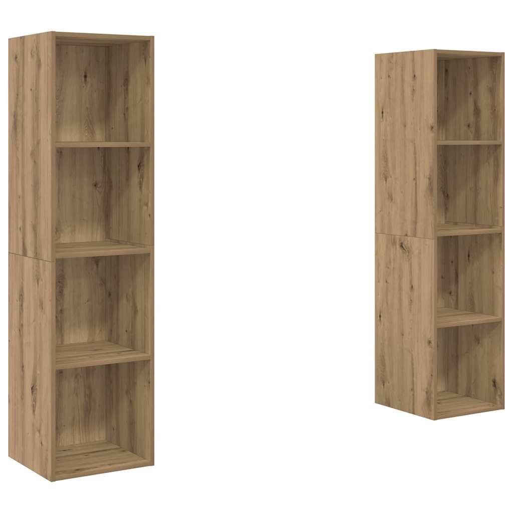 Meuble TV 2 pcs Marron 37 x 37 x 142.5 cm Bois d'ingénierie - XIOS
