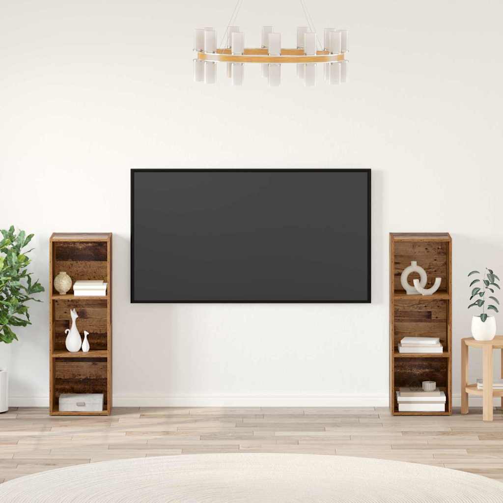 Ensemble meuble TV 2 pcs Bois ancien 107 x 35 x 37 cm - XIOS