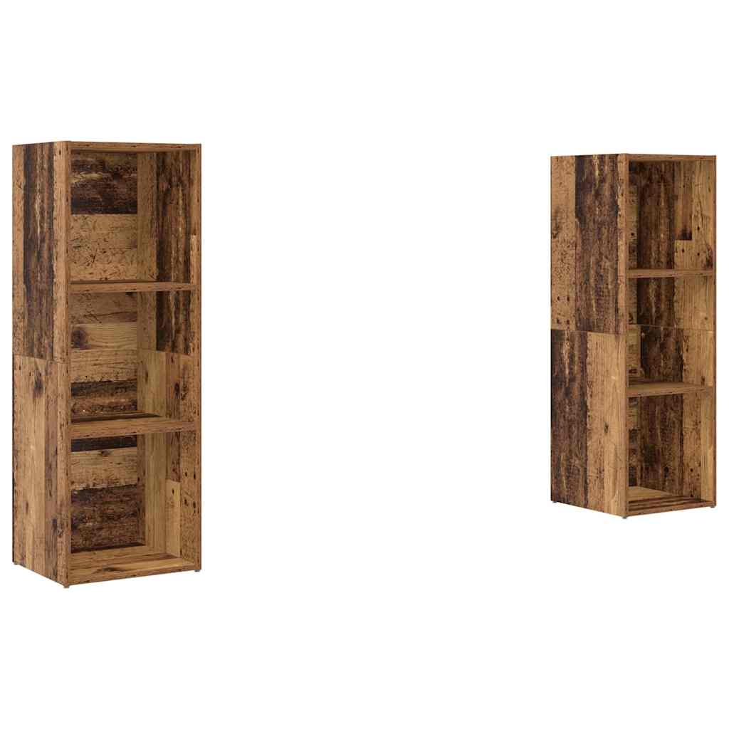 Ensemble meuble TV 2 pcs Bois ancien 107 x 35 x 37 cm - XIOS