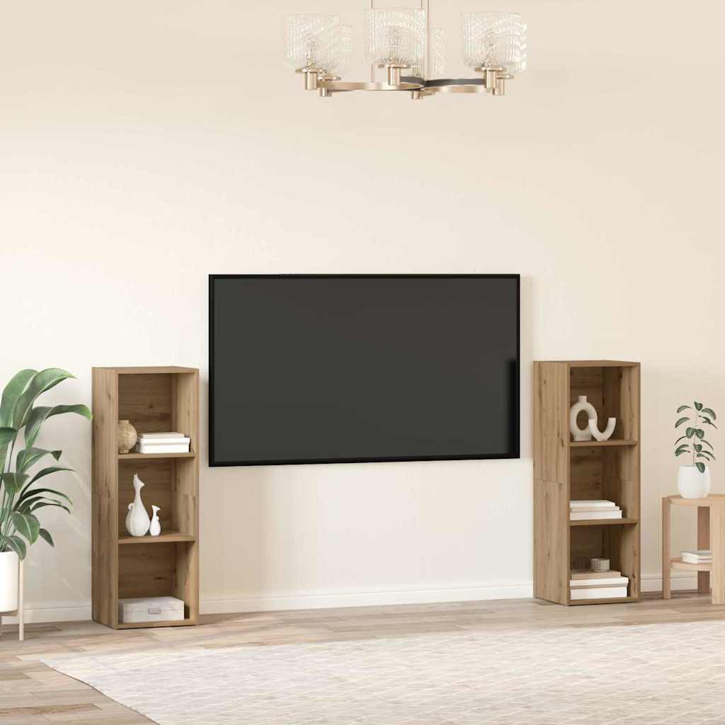 Ensemble meuble TV 2 pcs chêne artisanal 107 x 35 x 37 cm - XIOS