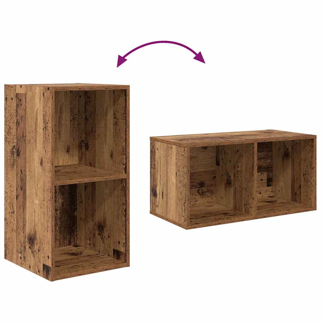 Meuble TV mural 2 pcs Bois ancien 37 x 37 x 72 cm - XIOS