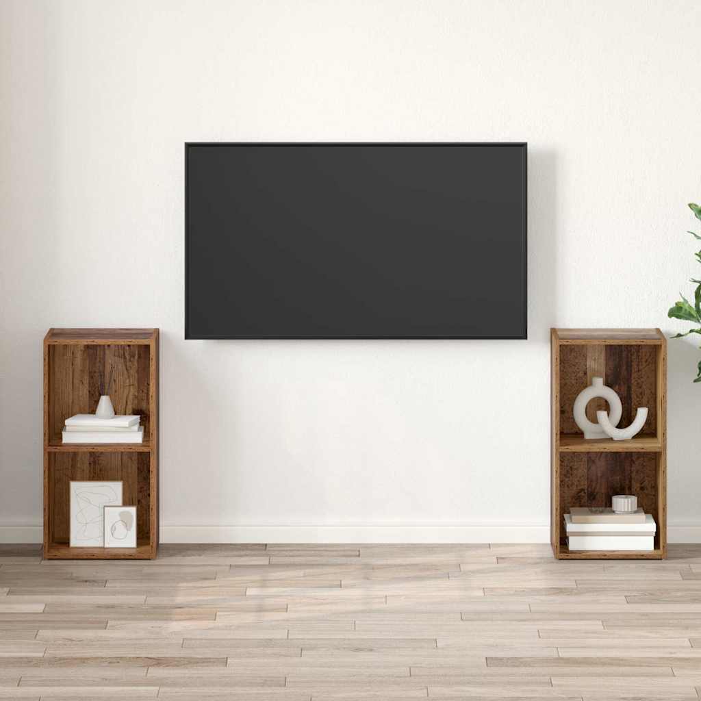 Ensemble meuble TV 2 pcs Bois ancien 72 x 35 x 36.5 cm - XIOS