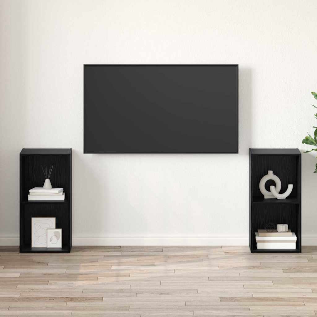 Ensemble meuble TV 2 pcs Chêne noir 72 x 35 x 36.5 cm - XIOS