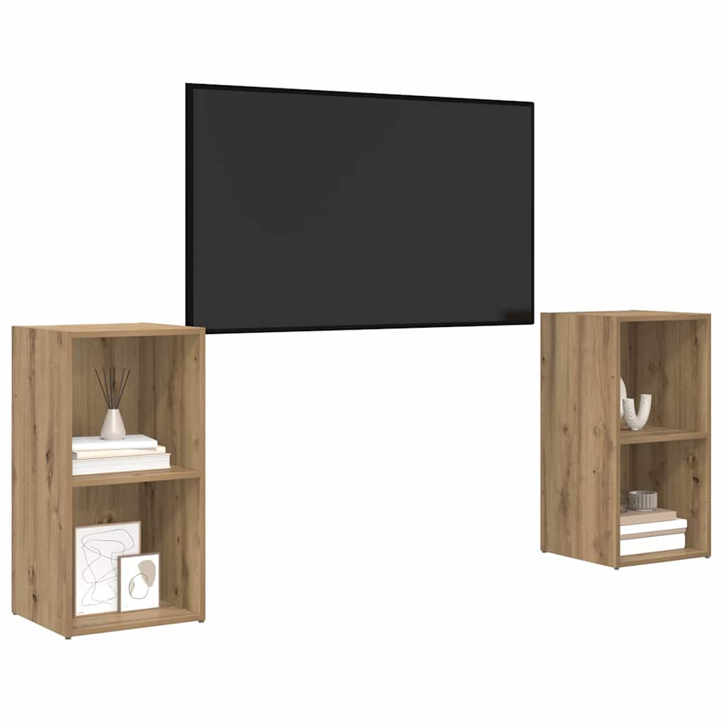 Ensemble meuble TV 2 pcs chêne artisanal 72 x 35 x 36.5 cm - XIOS