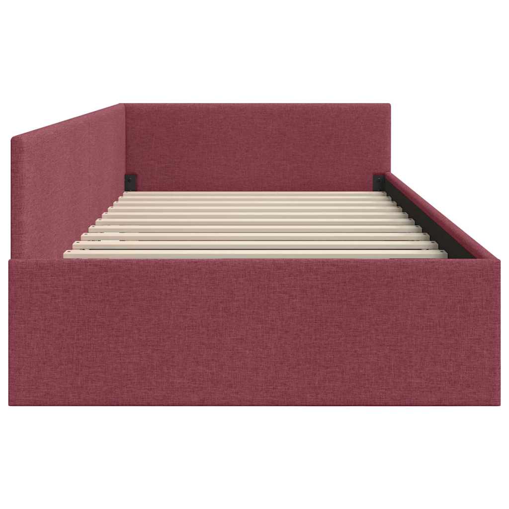 Cadre de lit d'angle Rouge bordeaux 80 x 200 cm - XIOS