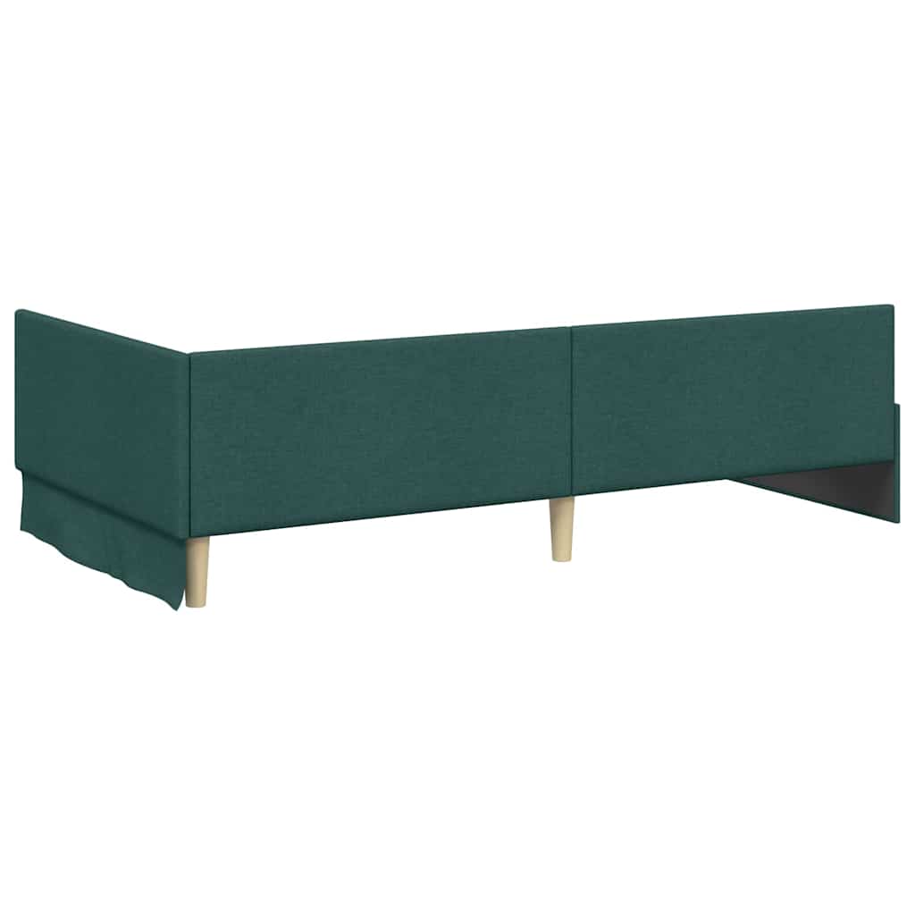 Cadre de lit d'angle avec tête de lit Vert foncé 80 x 200 cm - XIOS