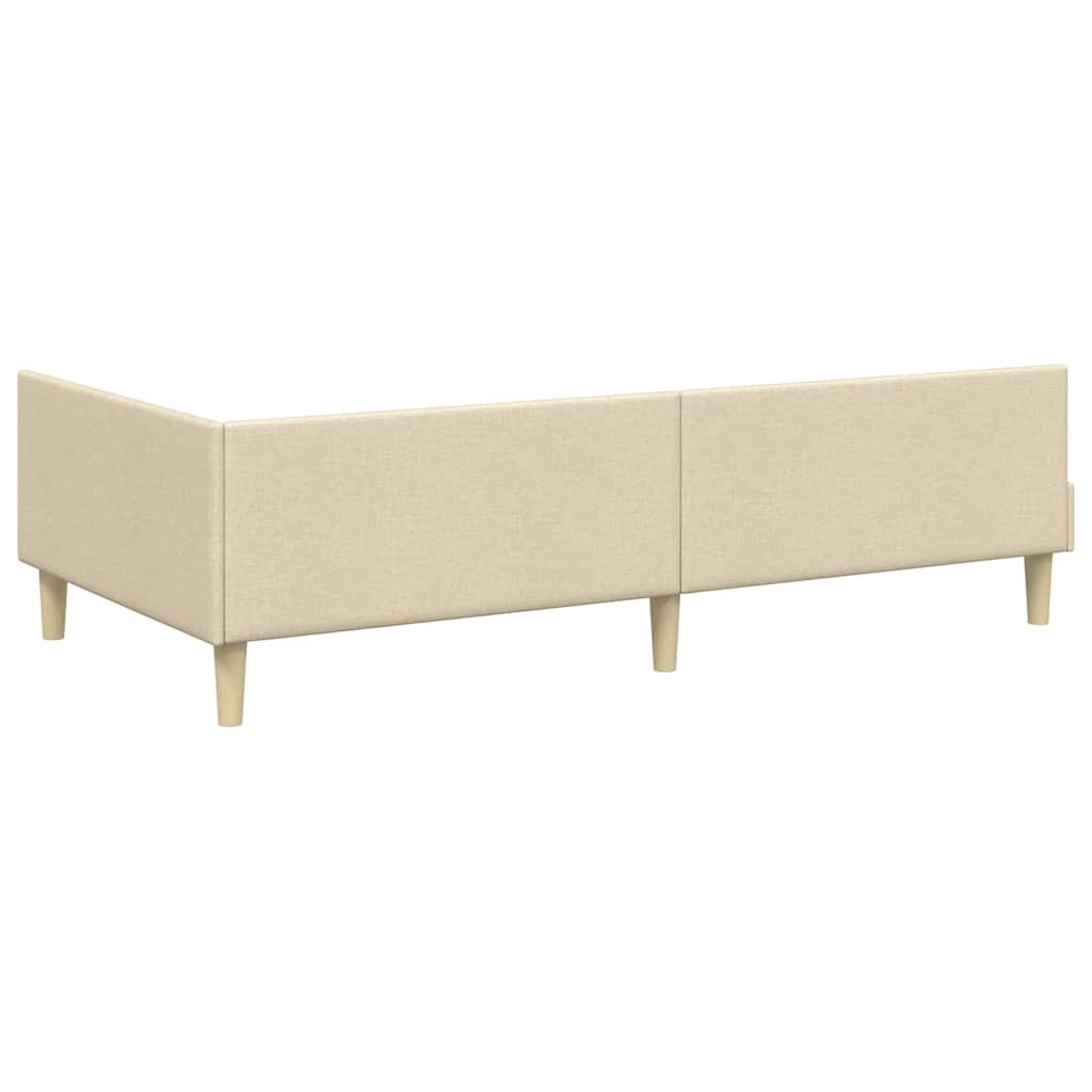 Cadre de lit d'angle Autre avec tête de lit Crème 80 x 200 cm - XIOS