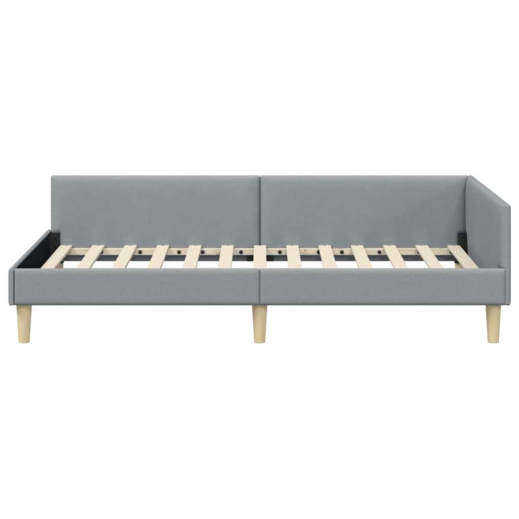 Cadre de lit d'angle Autre Gris clair 90 x 190 cm - XIOS