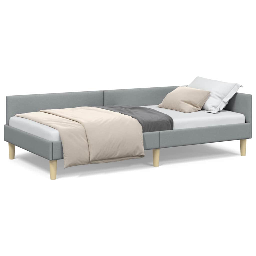 Cadre de lit d'angle Autre Gris clair 90 x 190 cm - XIOS