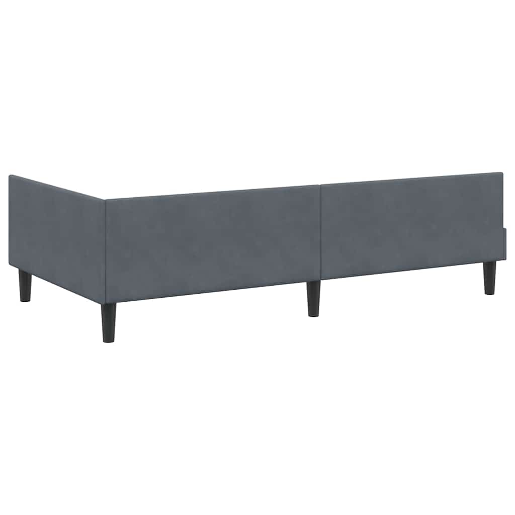 Cadre de lit d'angle avec tête de lit Gris foncé 100 x 200 cm - XIOS