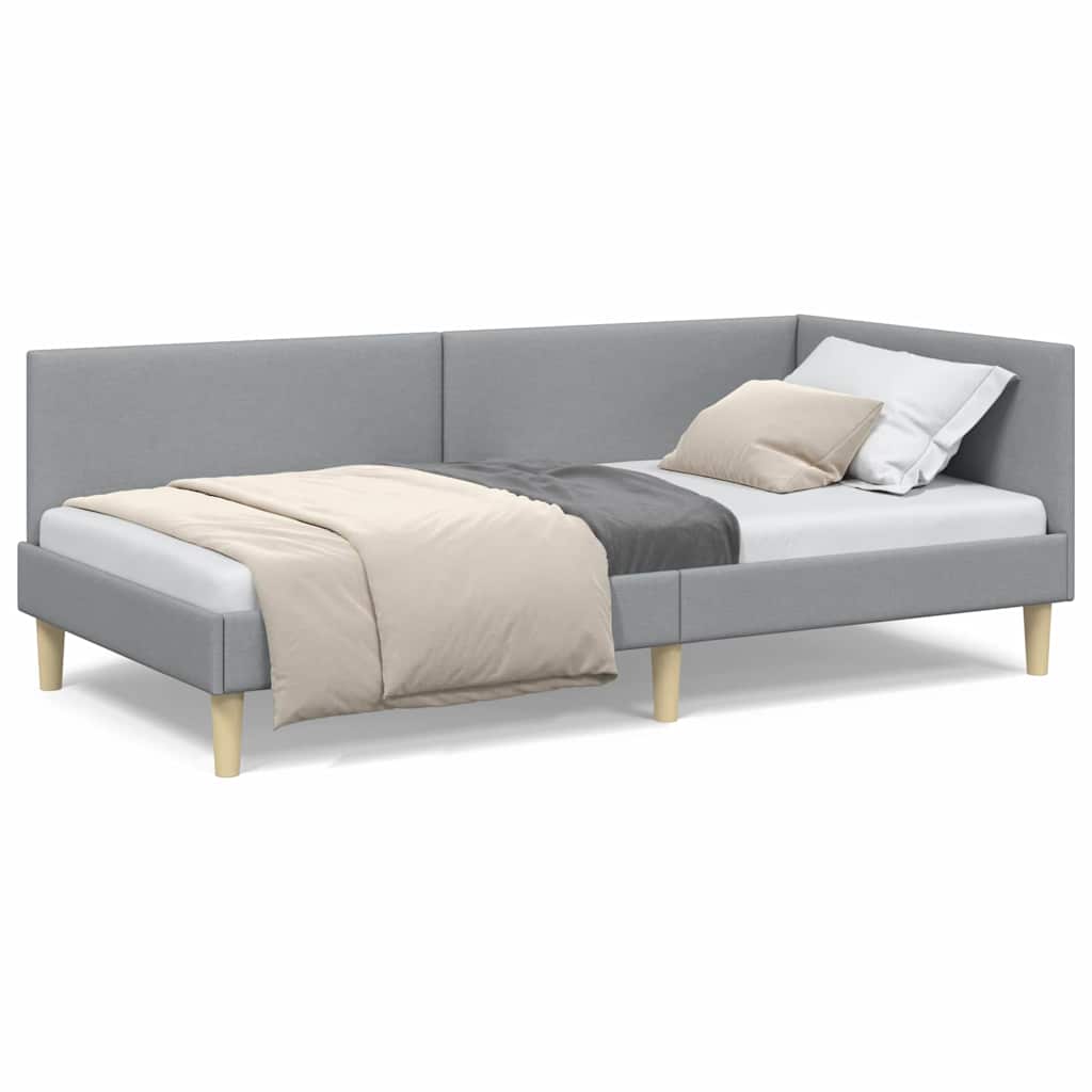 Cadre de lit d'angle Autre Gris clair 90 x 190 cm - XIOS