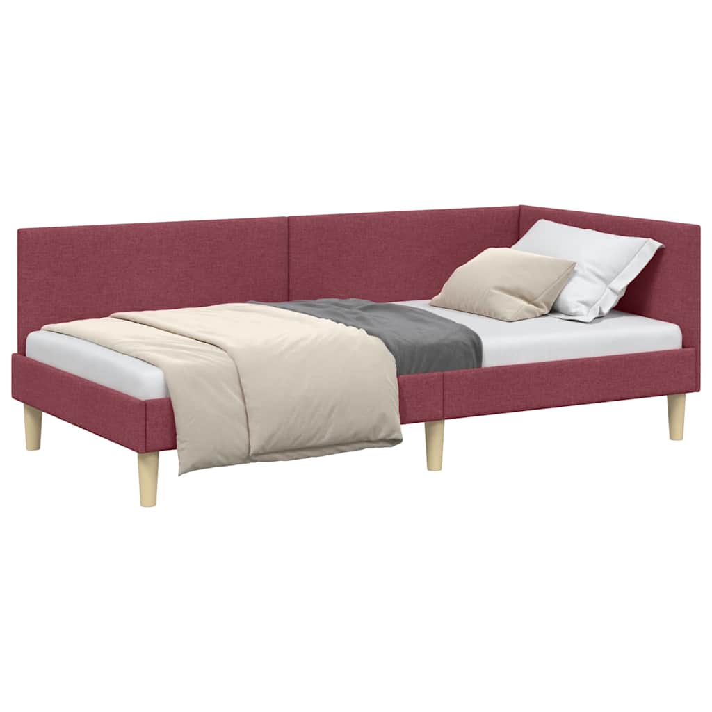 Cadre de lit d'angle Autre Rouge bordeaux 90 x 190 cm - XIOS