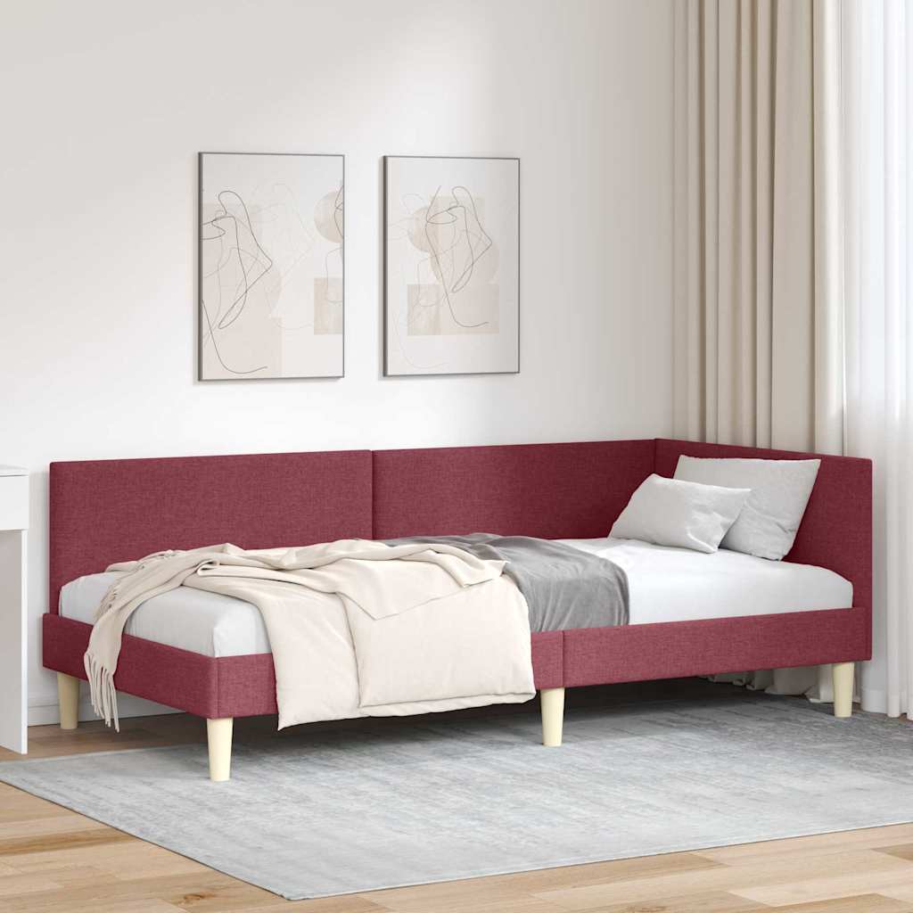Cadre de lit d'angle Autre Rouge bordeaux 90 x 200 cm - XIOS