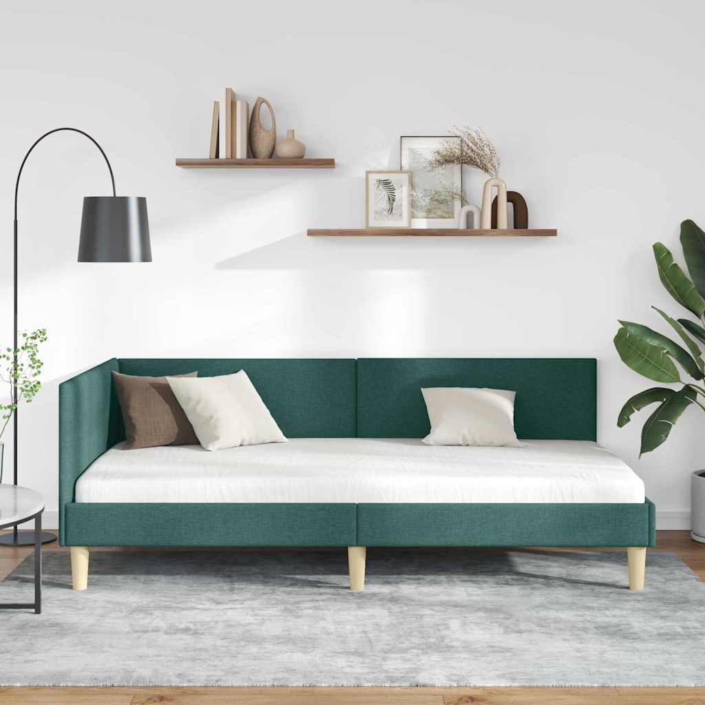 Cadre de lit d'angle Autre Vert foncé 100 x 200 cm - XIOS