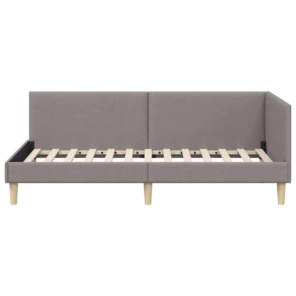 Cadre de lit d'angle Autre avec tête de lit Taupe 100 x 200 cm - XIOS