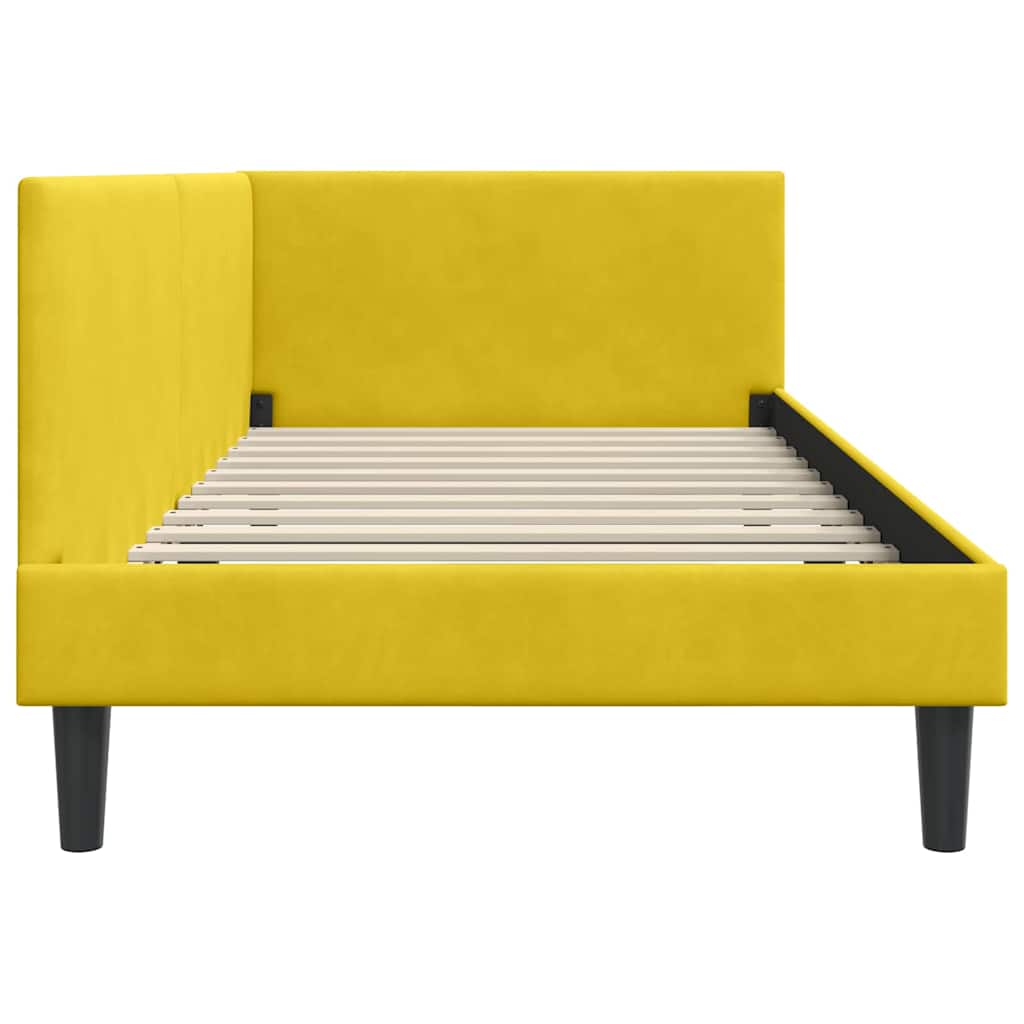 Cadre de lit d'angle Autre avec tête de lit Jaune 80 x 200 cm - XIOS