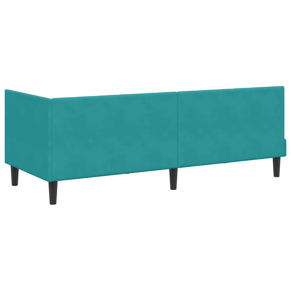 Cadre de lit d'angle Turquoise 80 x 200 cm Velours - XIOS
