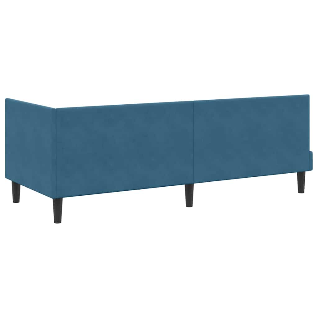 Cadre de lit d'angle Bleu 80 cm x 200 cm Velours - XIOS