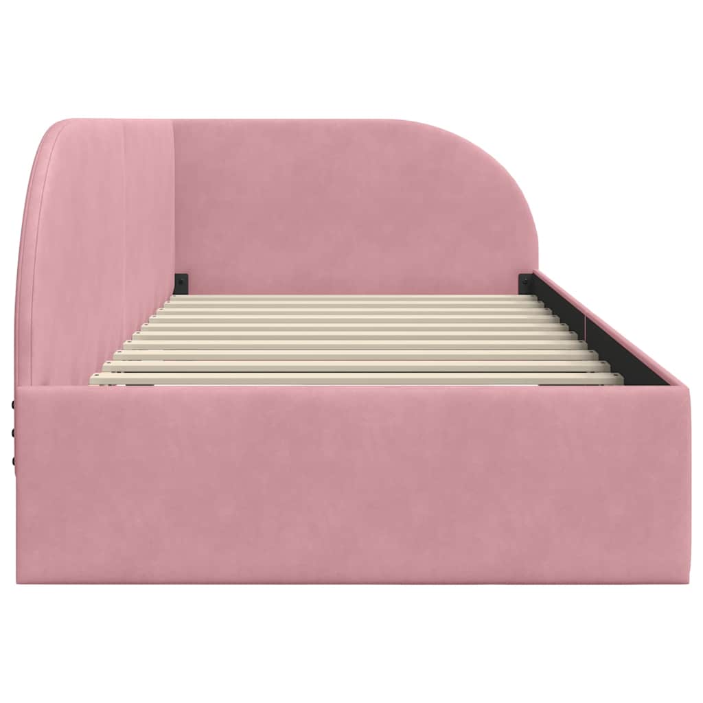 Cadre de lit d'angle avec tête de lit Rose 80 cm x 200 cm - XIOS