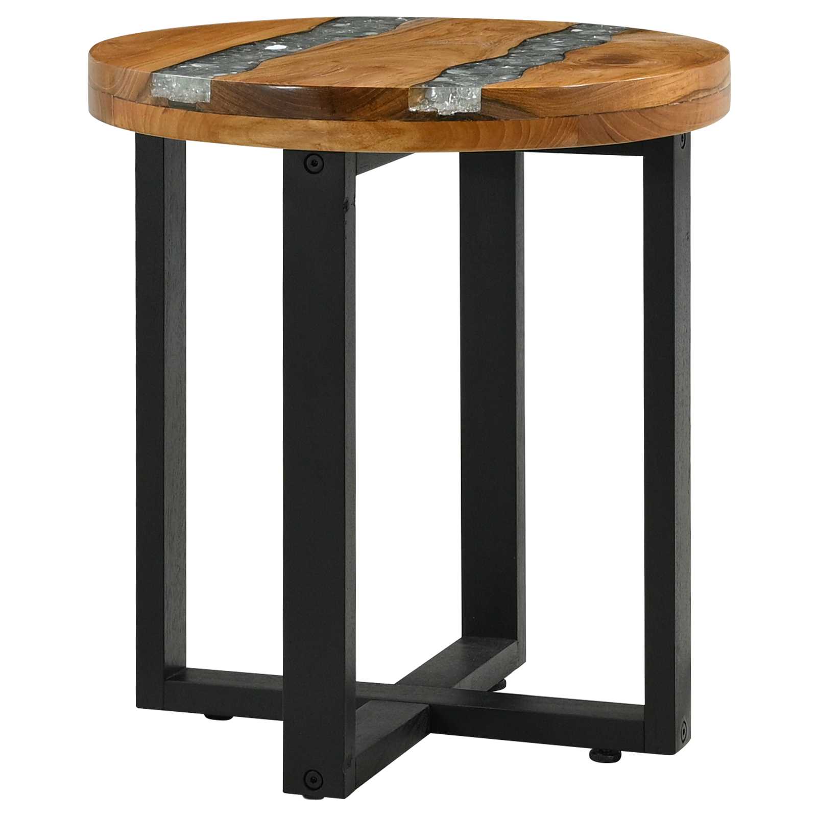 Table basse Marron 40 x 40 x 45 cm Bois de teck massif - XIOS