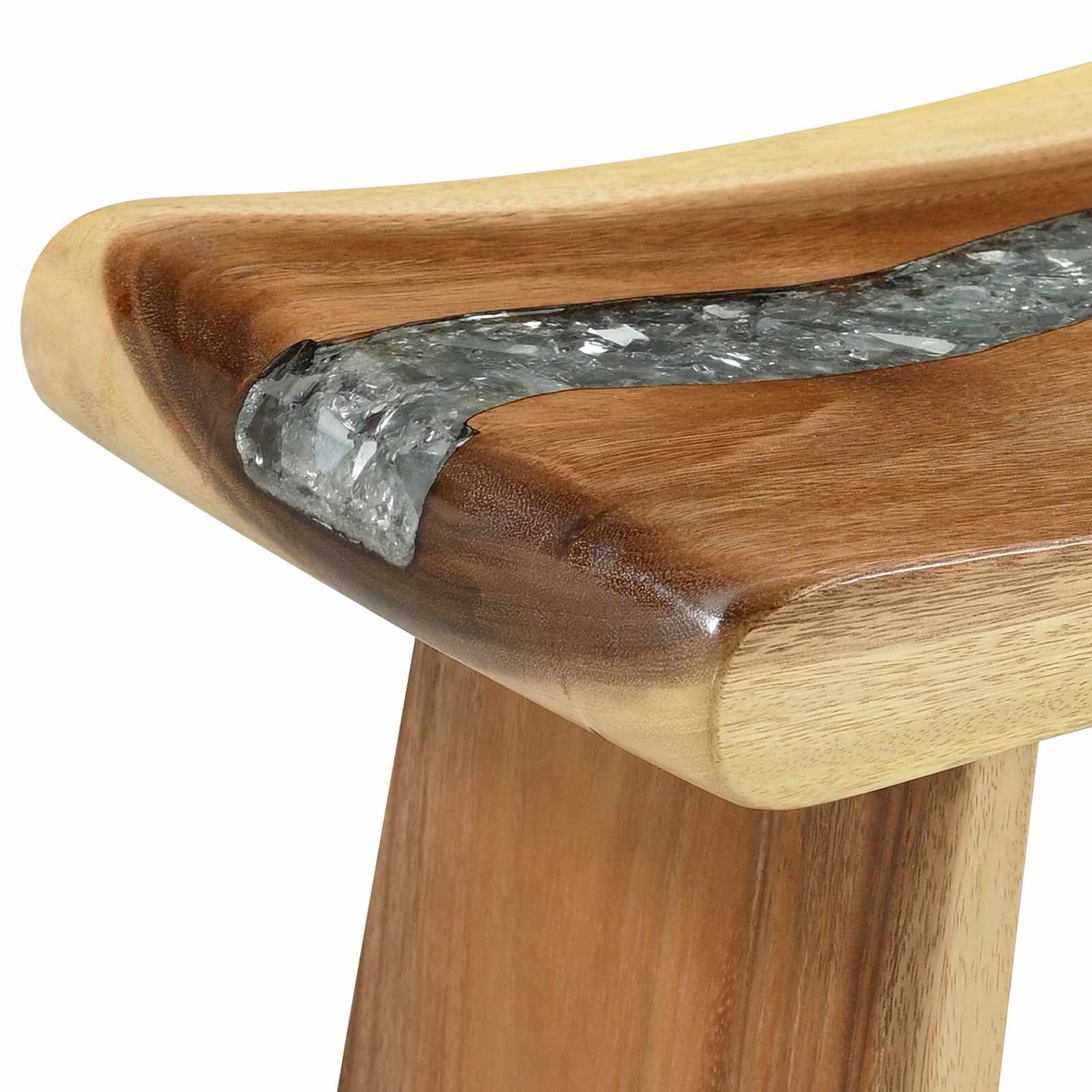 Tabouret de salle de bain Naturel 50 x 30 x 45 cm Bois naturel - XIOS