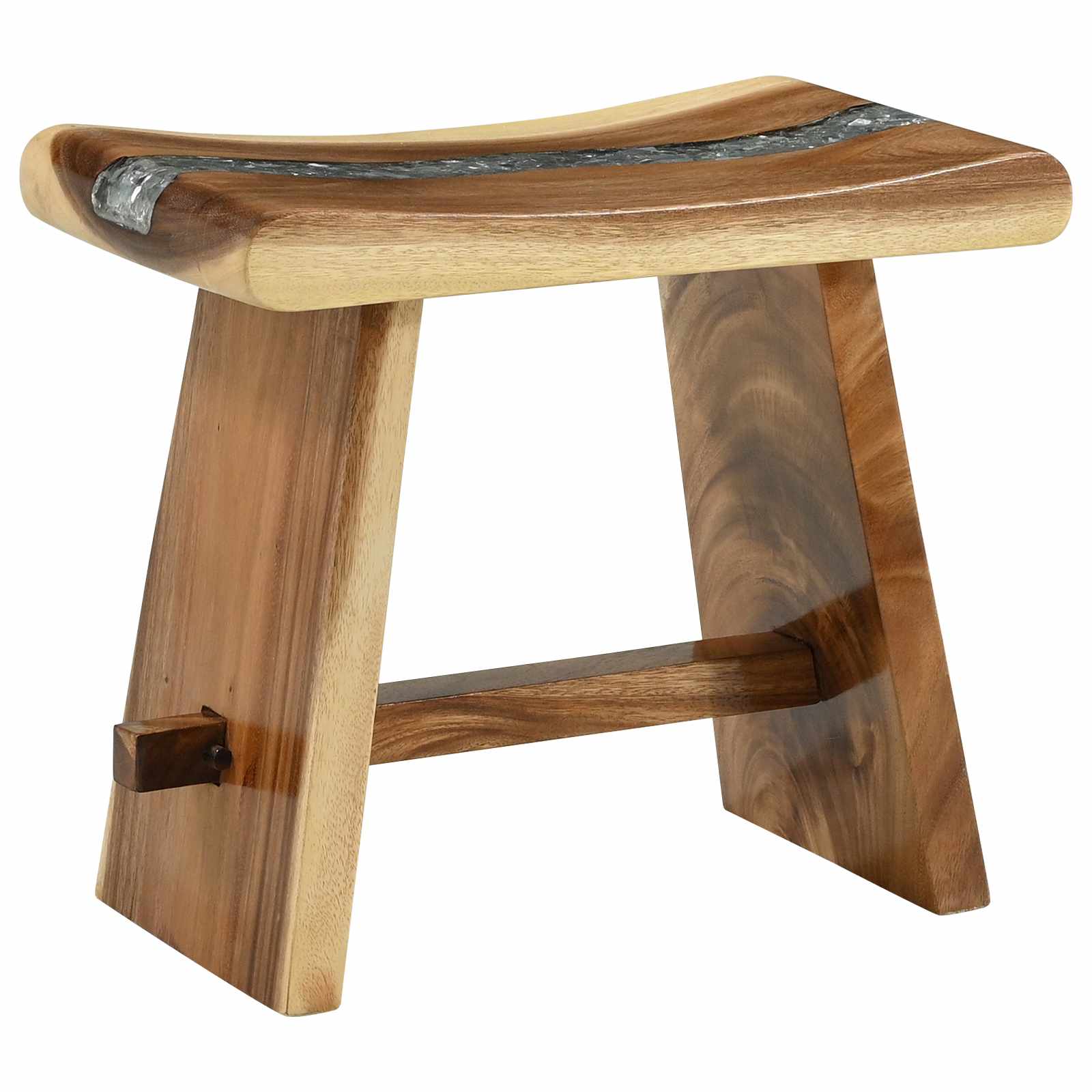 Tabouret de salle de bain Naturel 50 x 30 x 45 cm Bois naturel - XIOS