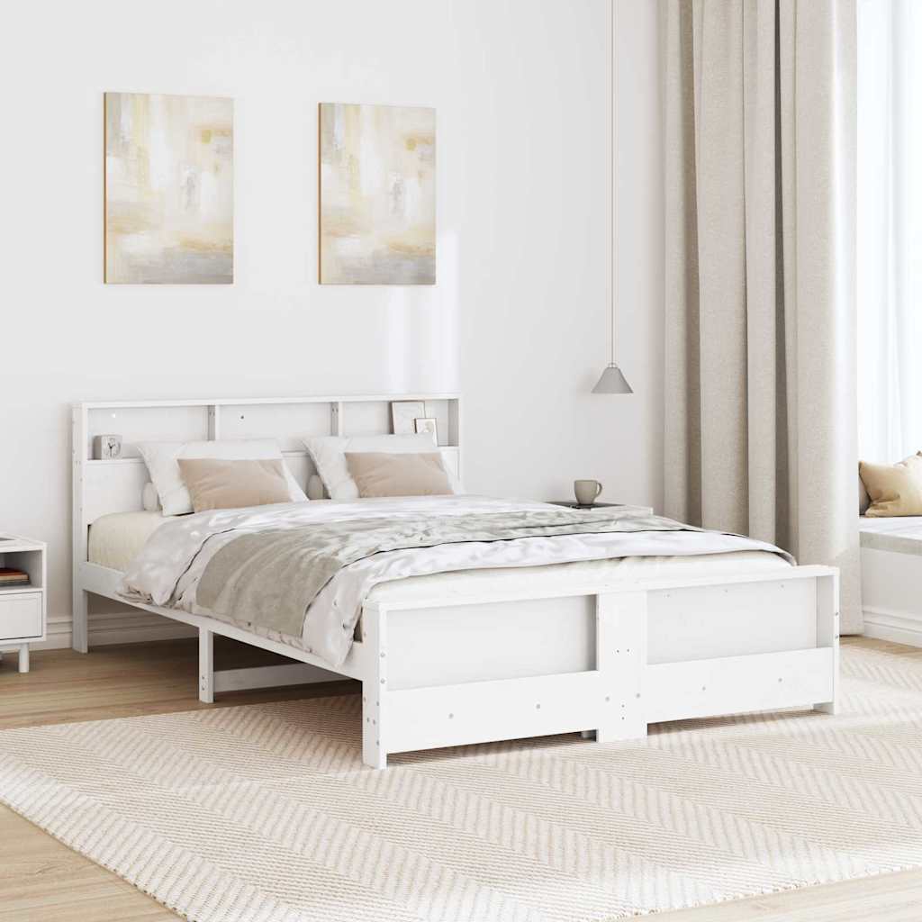 Cadre de lit Blanc 160 x 200 cm Bois d'ingénierie - XIOS