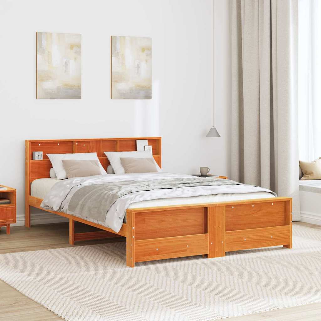 Cadre de lit Brun cire 150 x 200 cm Bois d'ingénierie - XIOS