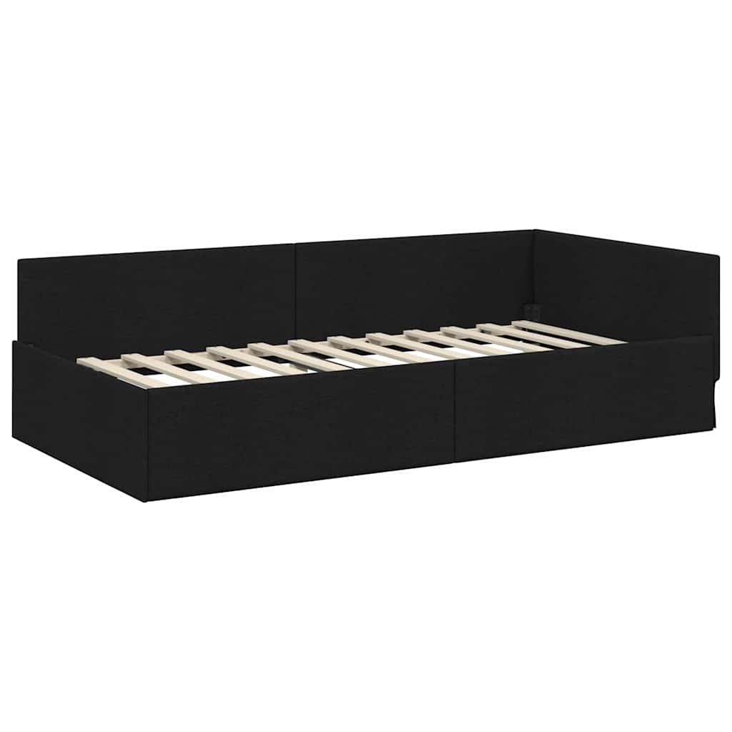 Cadre de lit d'angle avec matelas Autre 2 pcs Vert tissu - XIOS