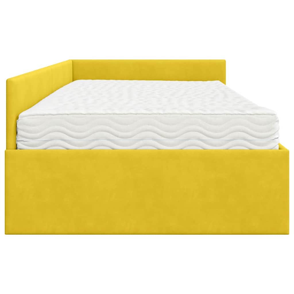 Cadre de lit d'angle avec matelas Autre 2 pcs Vert Velours - XIOS