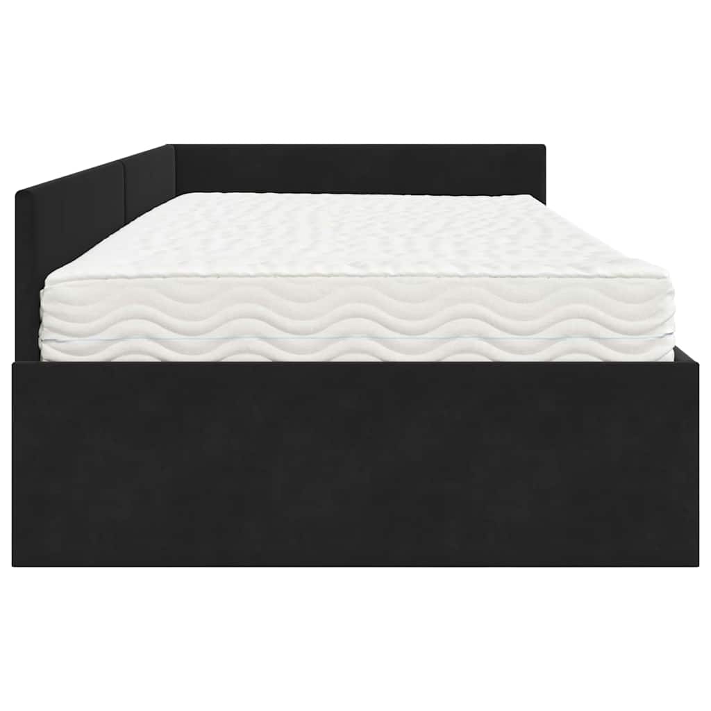 Cadre de lit d'angle avec matelas Autre 2 pcs Gris Velours - XIOS