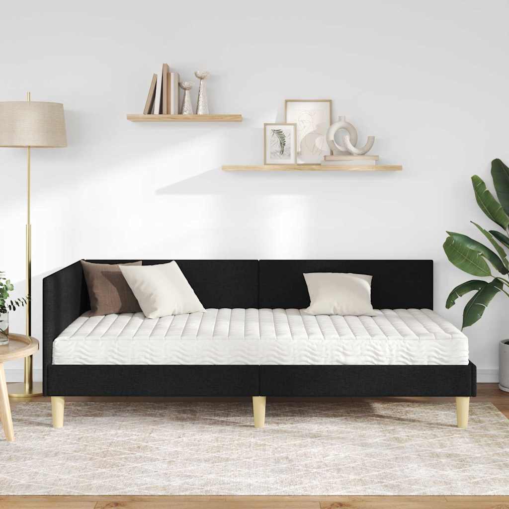 Cadre de lit d'angle avec matelas Autre 2 pcs Vert tissu - XIOS